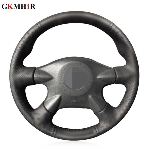 

black artificial leather steering wheel cover for almera (n16) x-trail (t30) primera (p12)terrano 2 pathfinder paladin