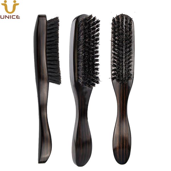 

brush for beard hair whiskers moustache moq 100 pcs good quality customized logo wood handle with boar and nylon mixed bristle brushes mediu, Silver