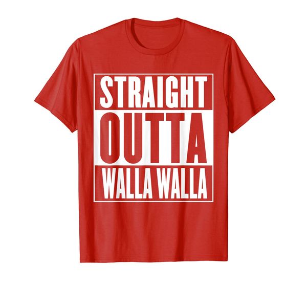 

straight outta walla walla shirt, White;black