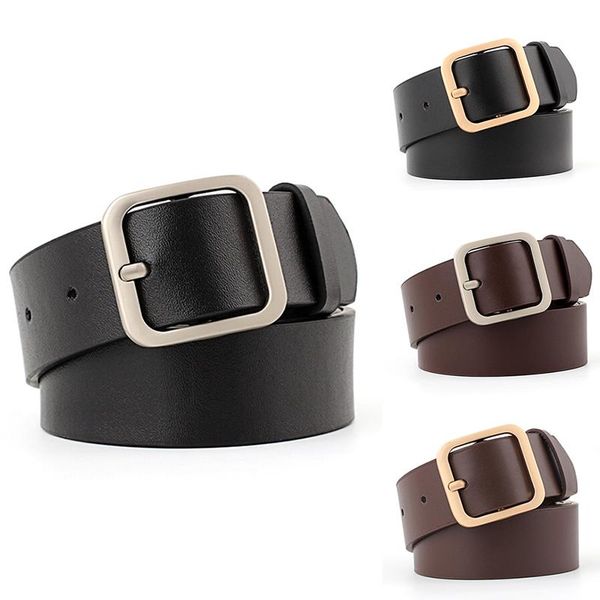 

belts charm belt lady girl leather boho metal buckle waistband vintage gift, Black;brown
