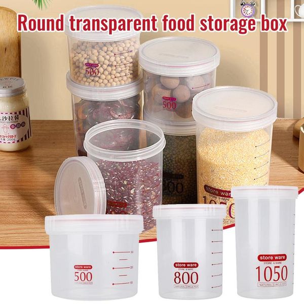 

kitchen storage box sealing preservation plastic fresh pot container arrived flour grain transparen bottles & jars