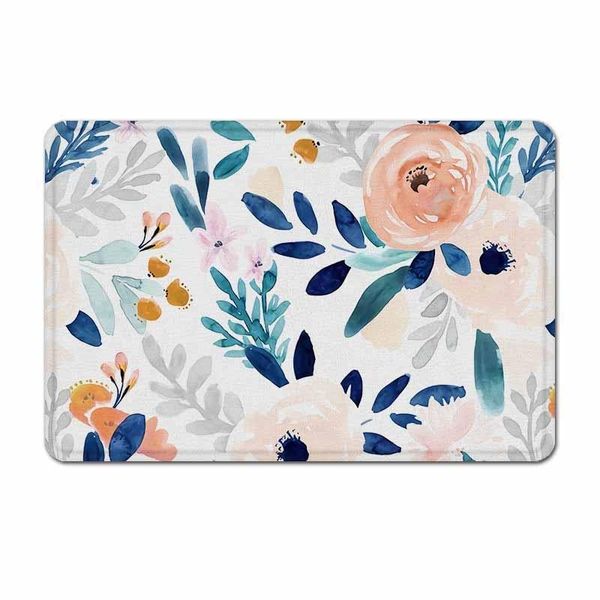 

carpets 1 pcs printed floor mat door non-slip bathroom bedroom carpet simple absorbent pad 40*60cm