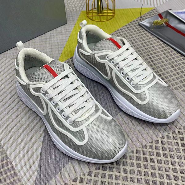 Männer Fahrrad Stoff Sneakers Mode Freizeitschuhe Mesh Gummi Nylon Luxus Trainer America's Cup Sneaker Schnürplattform Outdoor Herren Trainer 309