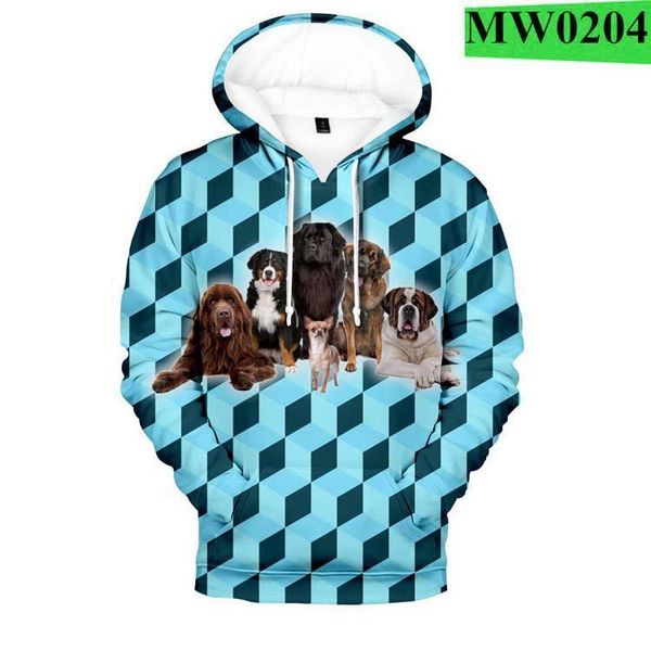 

men's hoodies & sweatshirts spring and autumn 2021 puppy pattern 3d printing hooded sweater slim cute series fashion casual, Black