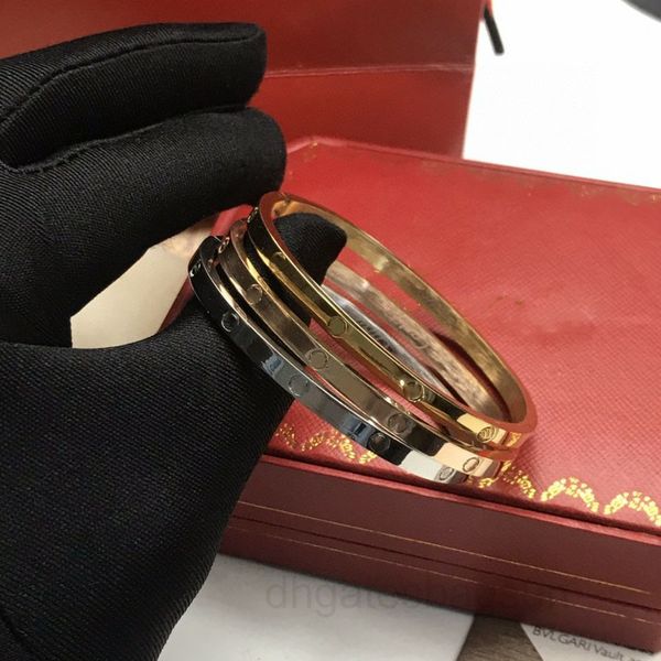 

cnc carved original high version v gold narrow diamond fast card home bracelet with four and ten couple bracelet, Black