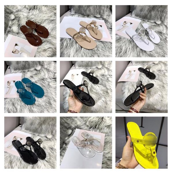 

women thong sandals hollow sandal rivets flat slippers bow tie spikes brocade designer luxury leather platform slides women flip-flops 01, Black