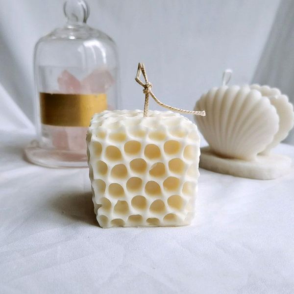 

craft tools honeycomb shape candle silicone molds square beeswax mold soap making