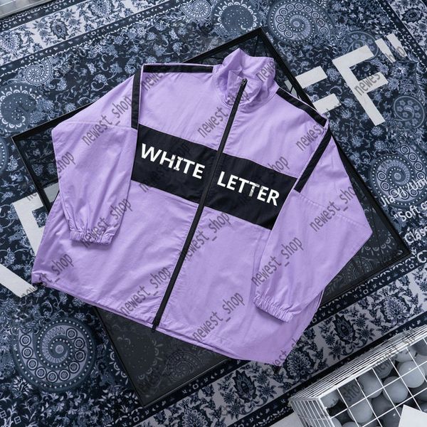 

designer luxury jackets mens thin windbreaker cost fashion letter print patchwork coats color zip streetwear outwear jacket txra, Black;brown