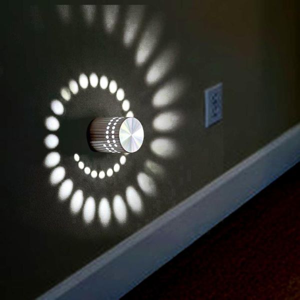 

wall lamp waterproof high-brightness led light eco-friendly spiral porous hexagonal screws lock aluminum corridor