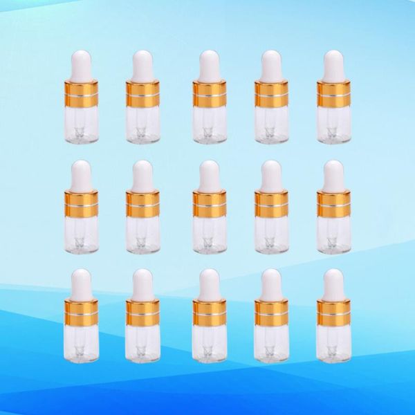 

50pcs 2ml small glass dropper bottle essential oil subpackaging refillable storage bottles & jars