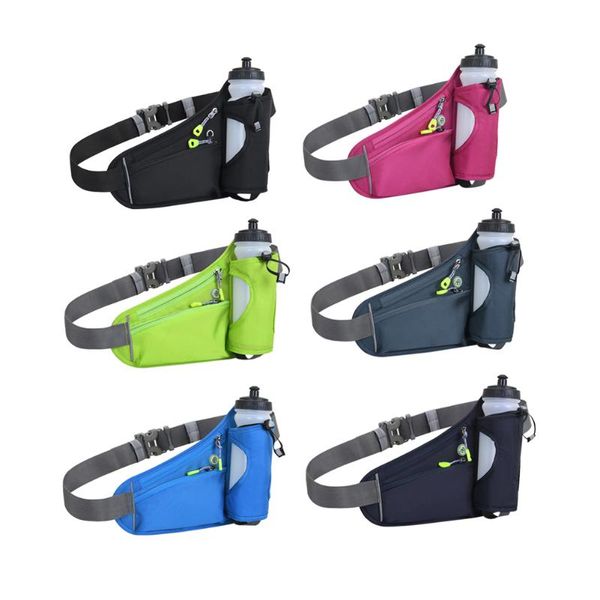 

running waist bags water bottle holder outdoor camping hiking fitness men women bicycle cycling belt sports fanny packs