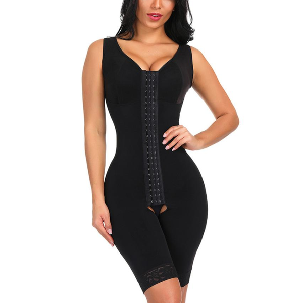 

women's shapers full body bodysuit open bust tummy control shapewear thong high waist ladies female corset, Black;white