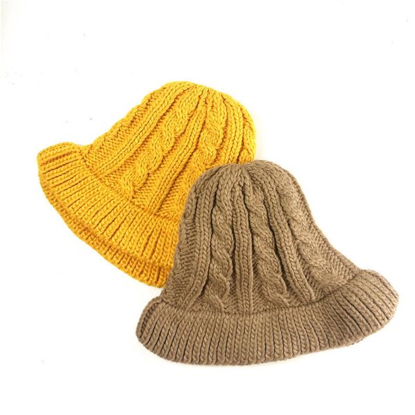 

hat knitting fisherman's female autumn winter warm soft girl woolen versatile basin hat fashion