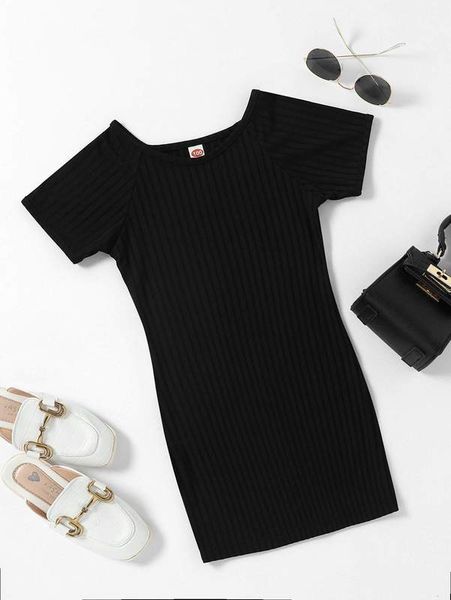 

toddler girls ribbed knit raglan sleeve dress she, Red;yellow
