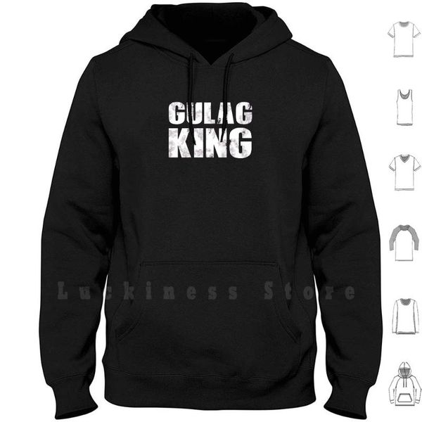 

gulag king | warzone hoodies long sleeve pro modern warfare verdansk tv station prison men's & sweatshirts, Black