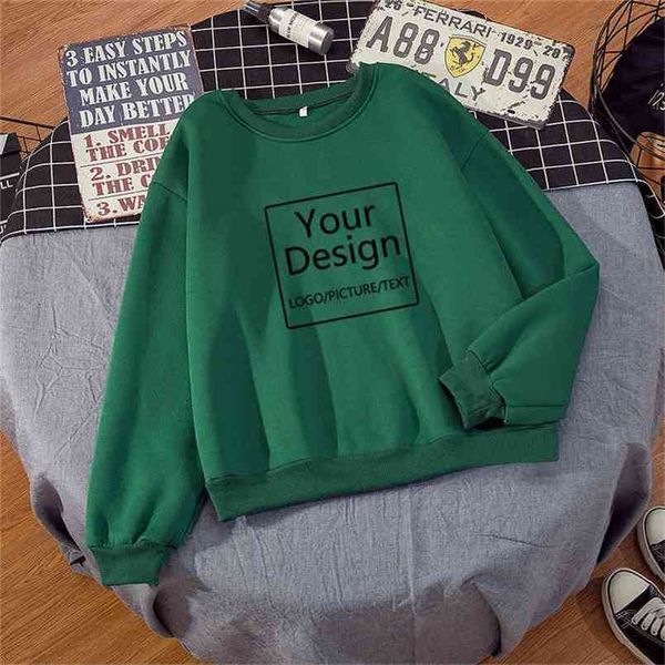 

diy print design women hoodie custom s for men hip hop streetwear sweatshirts solid color drop 210809, Black