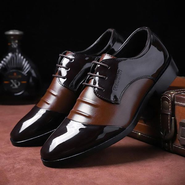 

man shoes dress for men pu leather mocassin homme, Black