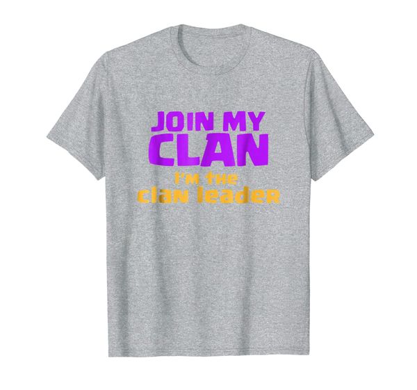 

join my clan i'm the clan leader - clash on t-shirts, White;black