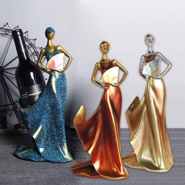 

nordic resin wine bottle rack creative beauty swan shape liquor holder european home living room modern minimalist decoration tableracks