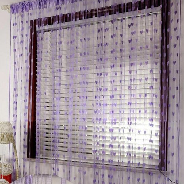 

curtain & drapes living room romantic hanging decorative peach heart line luxury wedding/love curtains partition household tool