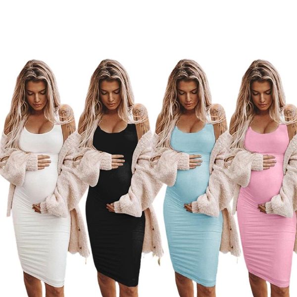 

maternity dresses summer fashion casual women short sleeve pregnant dress clothes pregnancy clothing, White