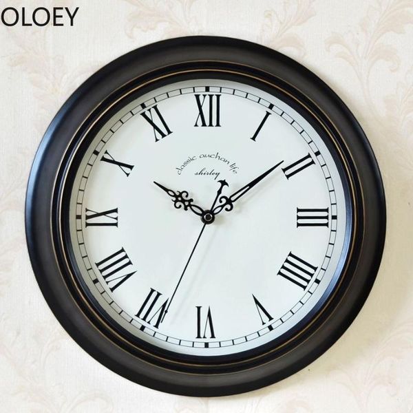 

wall clocks large vintage clock metal luxury wood retro mechanism silent creative classic kitchen reloj de pared gift