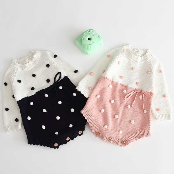 

newborn baby girls boy rompers toddler jumpsuit girls candy color knitted baby clothes infant boy overall children outfit autumn, Blue