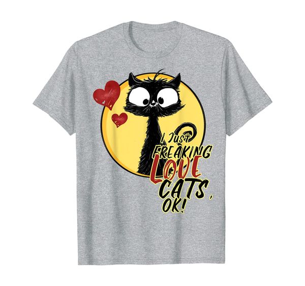 

i freaking love cats tshirt | funny cat shirt for women kids, White;black