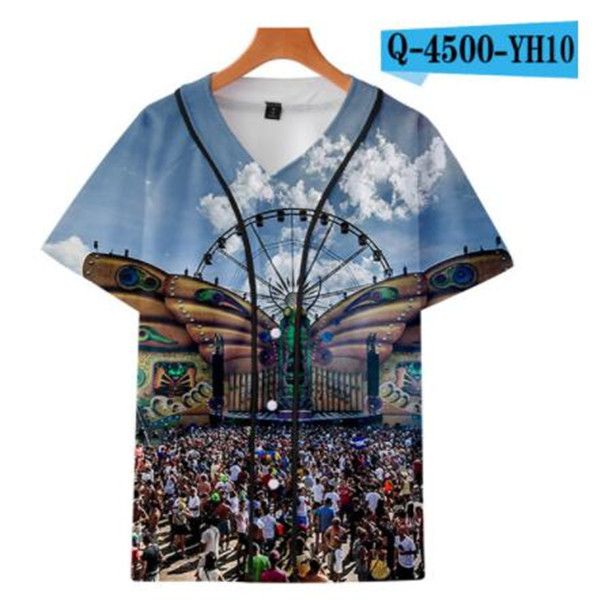 Yaz Moda Tişört Beyzbol Forması Anime 3D Baskılı Nefes T-Shirt Hip Hop Giyim 044