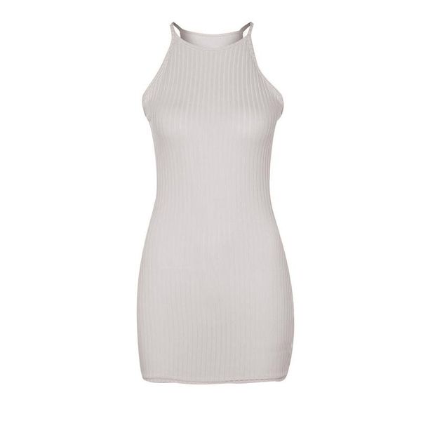 

women's clothing office lady 6 colors ribbed small sling dress women p19121 casual dresses, Black;gray