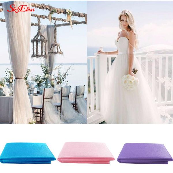 

* 10M Wedding Party Decoration Colorful Crystal Tulle DIY Girls Tutu Skirt Gift Baby Shower Supplies 7ZSH015 Decorative Flowers & Wreaths