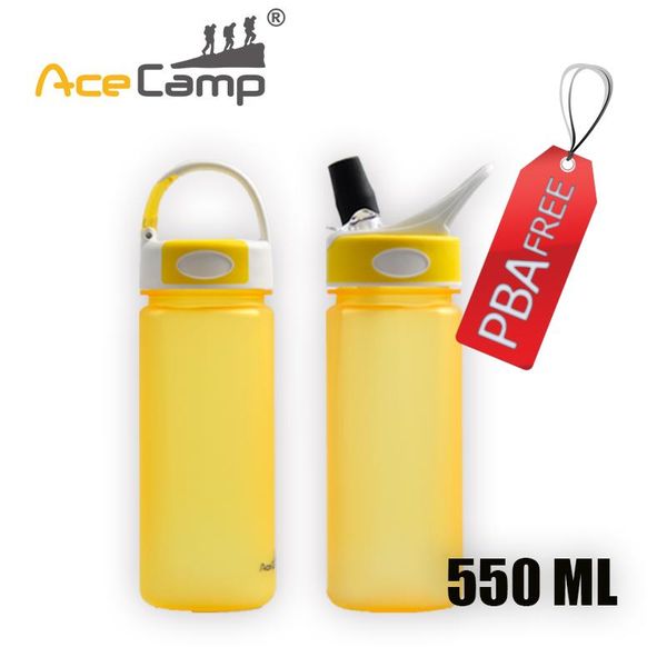 

water bottle acecamp tritan essential outdoor travel bicycle camping hiking dust cover 550ml spray carabiner bike race