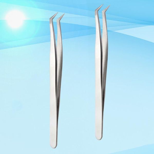 

eyebrow tools & stencils 2pcs grafting eyelashes extension fake makeup silver