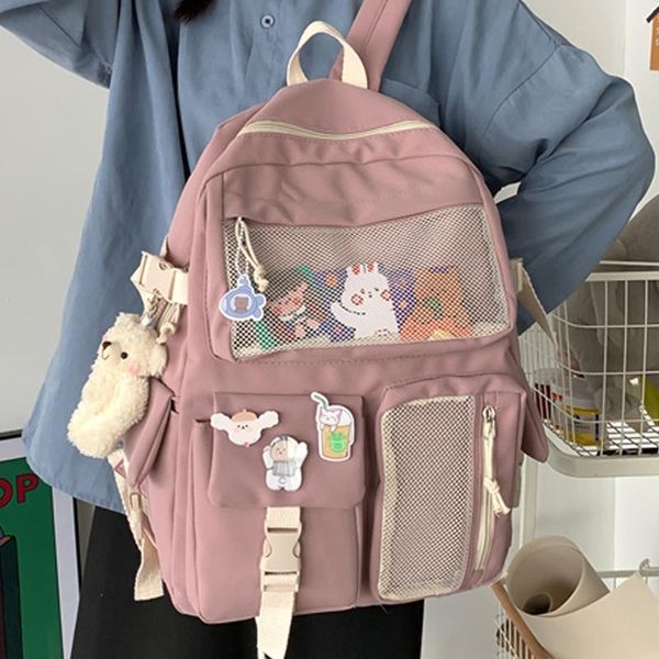 

backpack taoxiaolu kawaii nylon women fashion waterproof rucksack for teen girls school bag cute student bookbag travel mochila