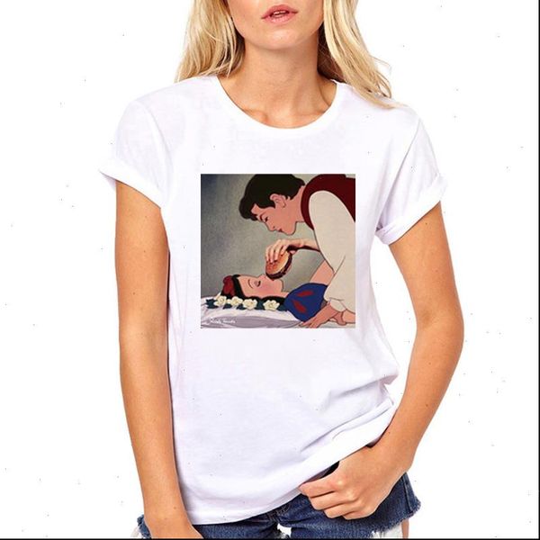 

women t shirt funny printing female loose short sleeve o neck graphic tees woman shirts, White