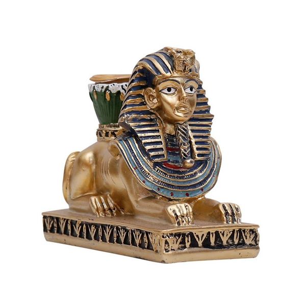 

candle holders wedding party statue egyptian cat retro anubis sphinx nefertiti home decor holder craft candlestick resin garden office