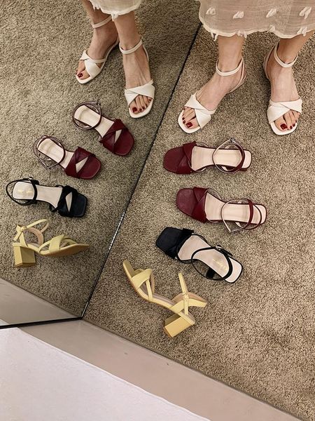 

sandals women's summer 2021 style open toe thick heel buckle temperament high heels women, Black