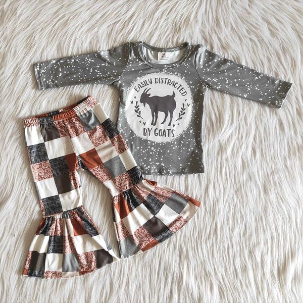 

sell children winter long sleeve 2pieces set baby girls cute animal outfit kids gray and bell pants clothes, White
