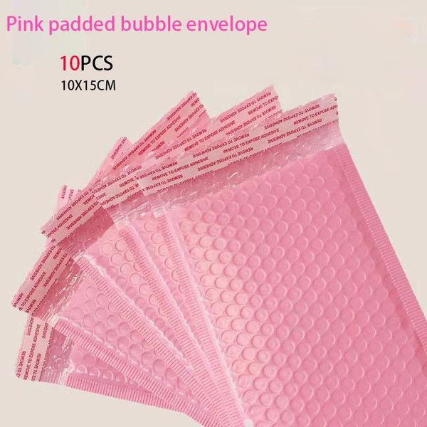 

bubble bag shockproof packaging foam thick pink envelope jewelry packing bags