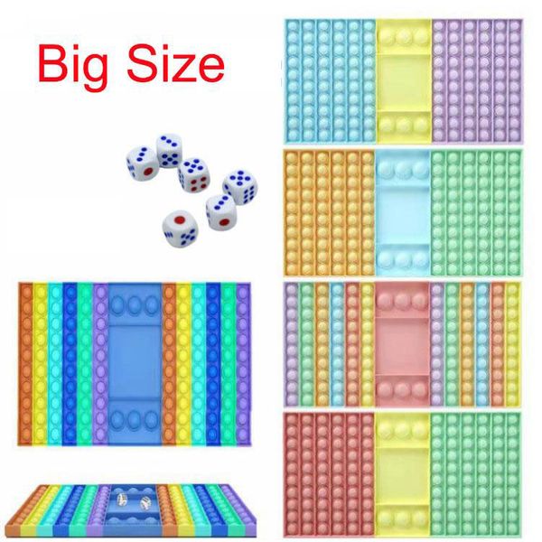 Big Game Rainbow Chess Board Decompression Toy Push Bubble Fidget Giocattoli sensoriali Antistress Interactive PartyGame SensoryToys