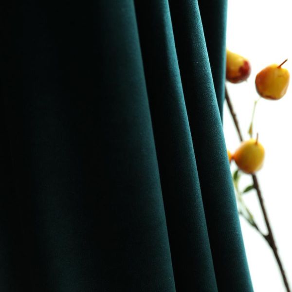 

curtain & drapes european-style modern minimalist high shading thick flannel solid color stitching curtains for living room bedroom