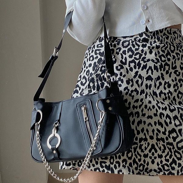 

evening bags 2021 fashion woman shoulder handbags black messenger women chain vintage crossbody