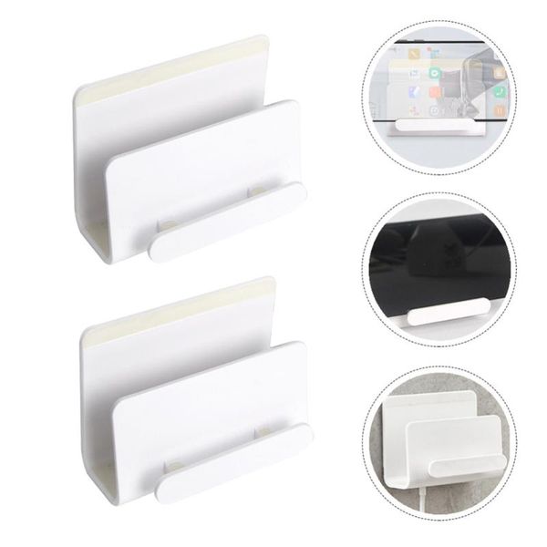 

cell phone mounts & holders 2pcs wall mount adhesive brackets punch charging