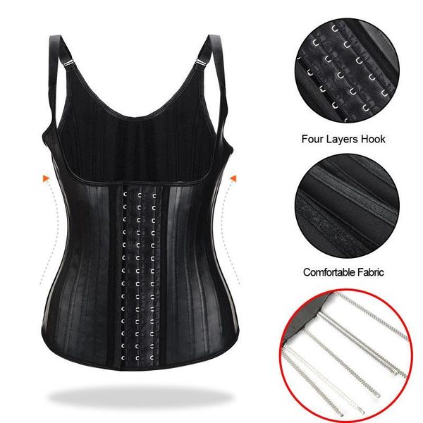 

women's shapers women waist trainer latex binders slimming underwear corset colombian girdles gaine shaper modeling strap body shapewea, Black;white