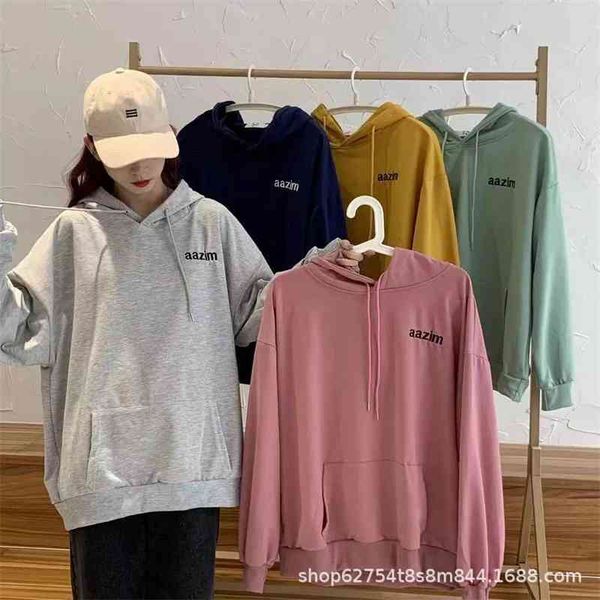 

new loose hooded sweater fashion women's wear in autumn and winter of 2021, Black