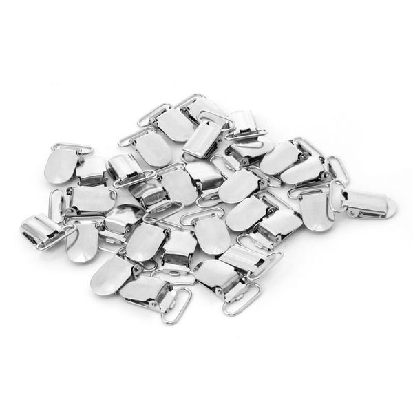 

30pcs/lot metal hook pacifier suspender clips for jacket clothes accessories cute soother clasps pacifiers#