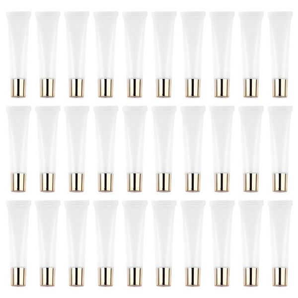 

storage bottles & jars 50pcs 15ml empty squeeze tubes clear lip gloss container for