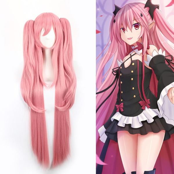 

other event & party supplies krul tepes 100cm long straight wig owari no seraph of the end synthetic hair anime cosplay ponytail wigs dangan