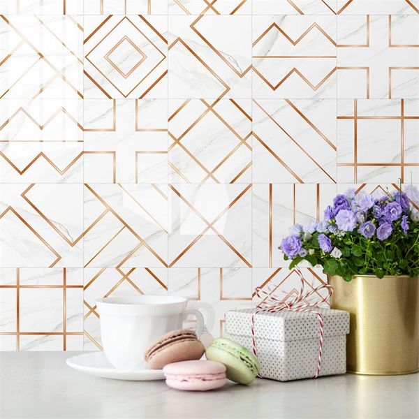 

window stickers geometric lines diy self-adhesive pvc wallpaper tile wall kitchen waterproof oil-proof decor nordic home
