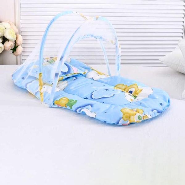 

portable foldable baby kids infant bed zipper mosquito net tent crib sleeping cushion collapsible